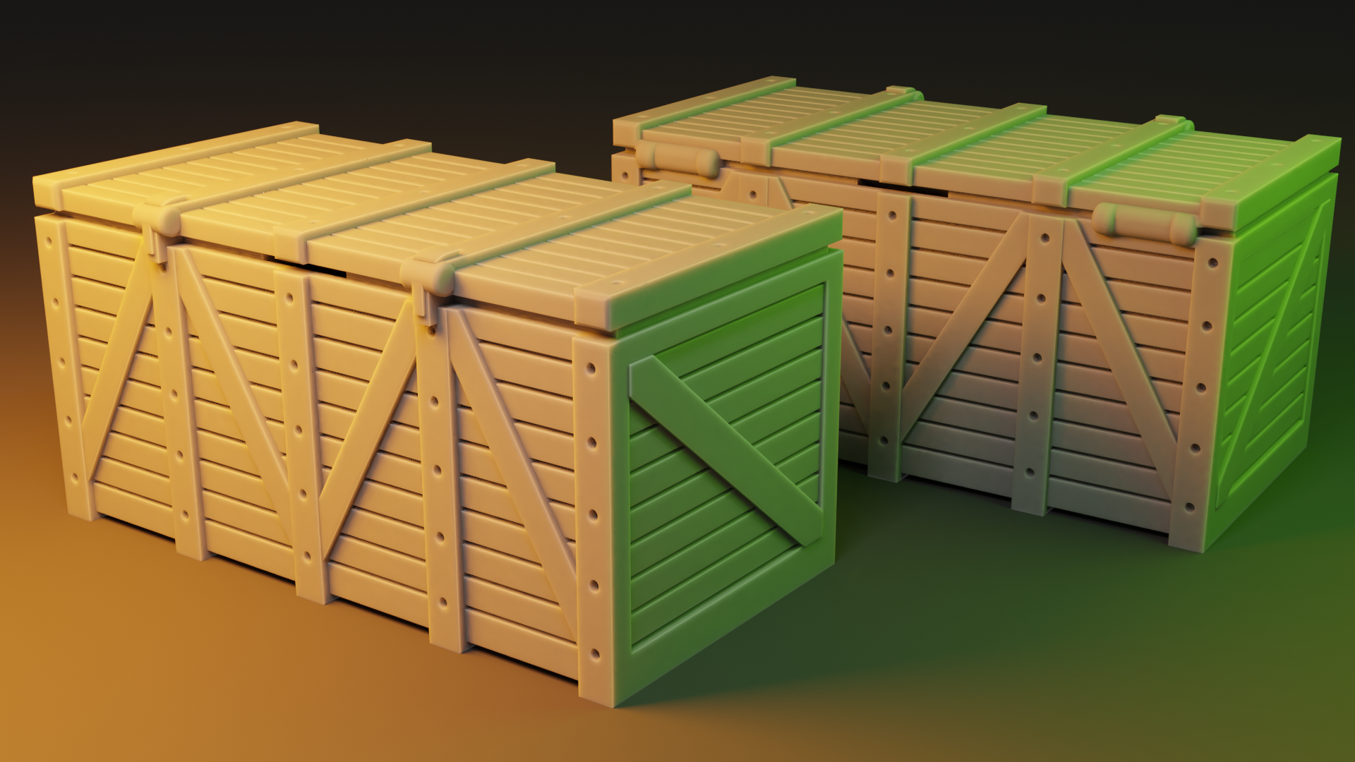 Military supply crates, stowage, objectives